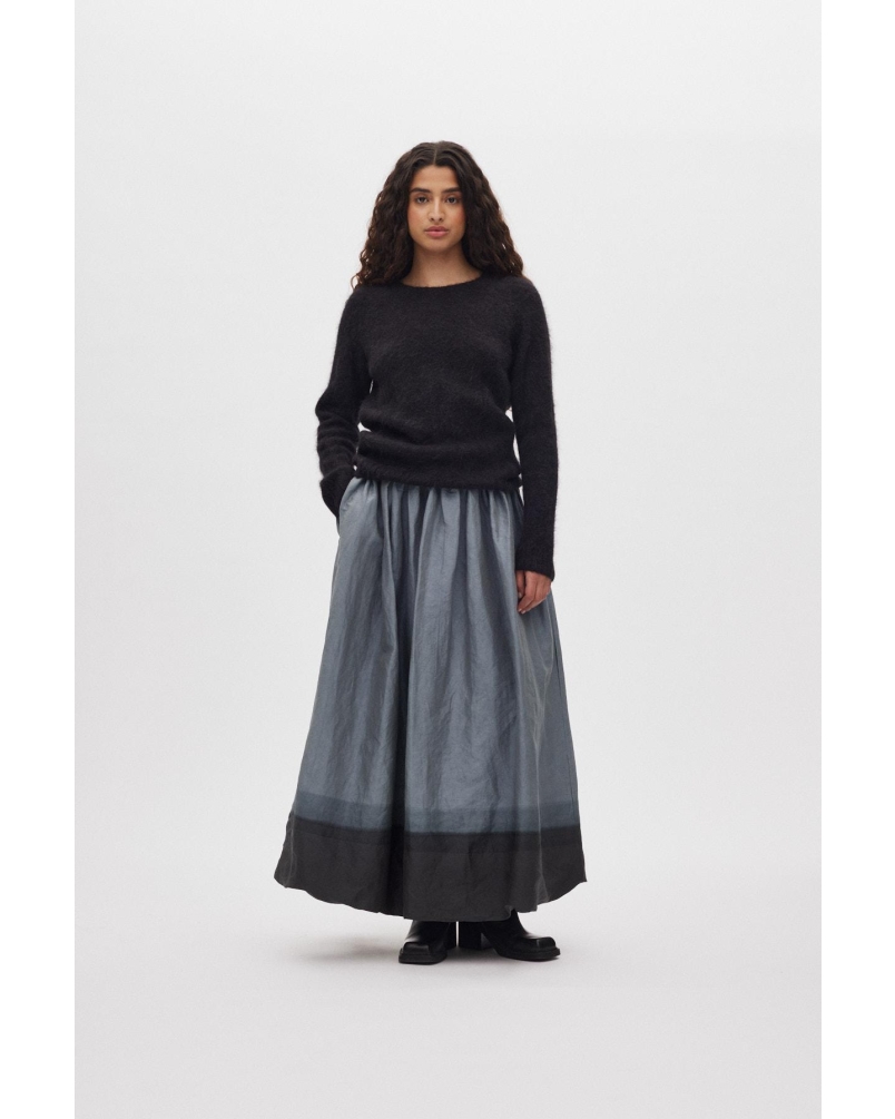 Rabens Saloner Dinea - Fluffy knit open back sweater black