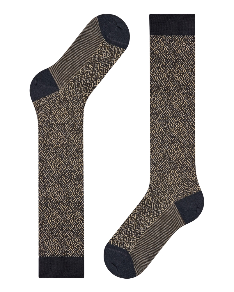 Falke Snow glitter dames kniekousen black