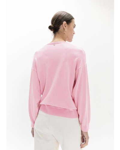 Lola Casademunt V-neck sweater with patches pink