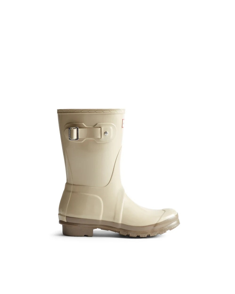 Hunter Original short gloss boot gravel/kettle
