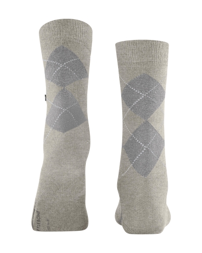 Burlington Marylebone lurex dames sokken light grey