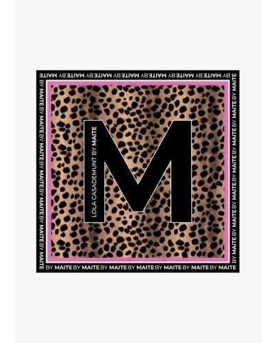 Lola Casademunt by Maite Animal print scarf black-pink
