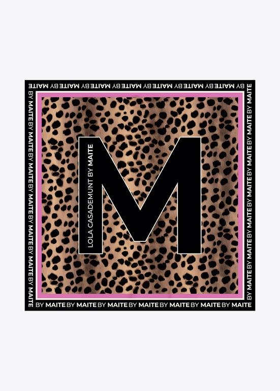 Lola Casademunt by Maite Animal print scarf black-pink