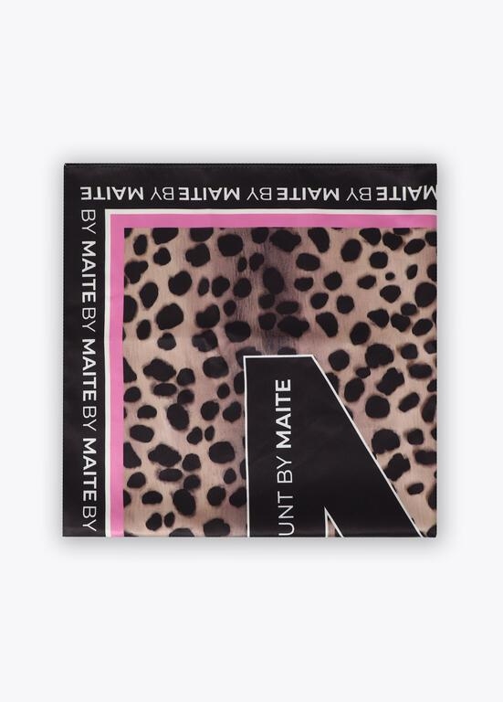 Lola Casademunt by Maite Animal print scarf black-pink