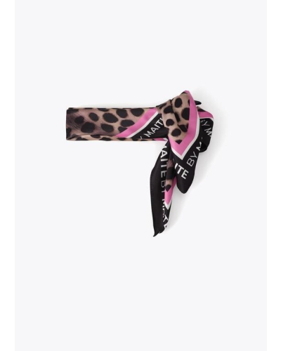 Lola Casademunt by Maite Animal print scarf black-pink