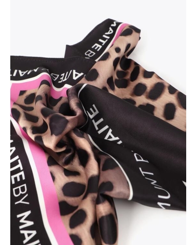 Lola Casademunt by Maite Animal print scarf black-pink