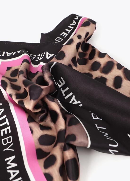 Lola Casademunt by Maite Animal print scarf black-pink