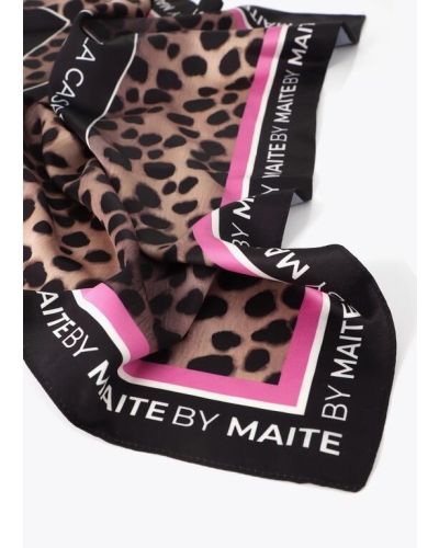 Lola Casademunt by Maite Animal print scarf black-pink