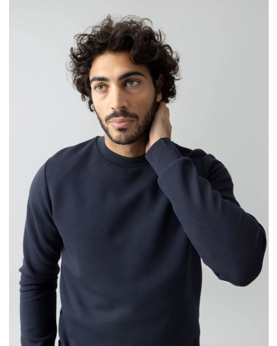 Mos Mosh Gallery Abel crew neck sweat salute navy