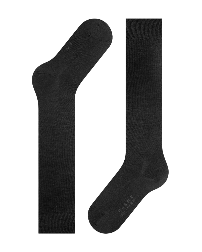 Falke Softmerino dames kniekousen black-