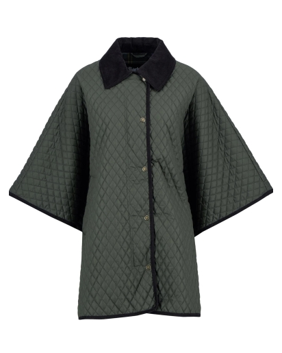 BARBOUR Barbour Oakham quilted cape olive