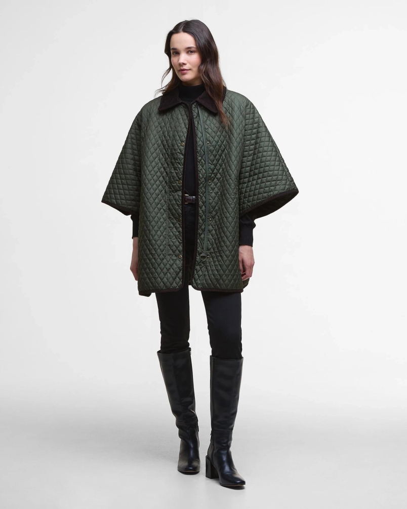 Barbour Oakham quilted cape olive gn91 olive