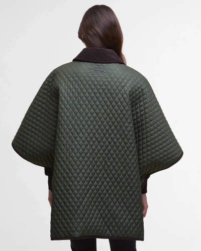Barbour Oakham quilted cape olive gn91 olive