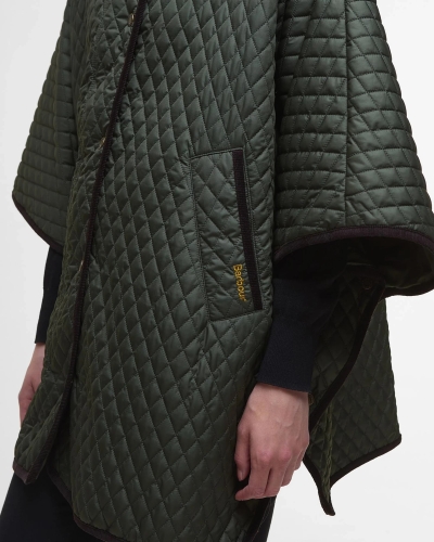 Barbour Oakham quilted cape olive gn91 olive