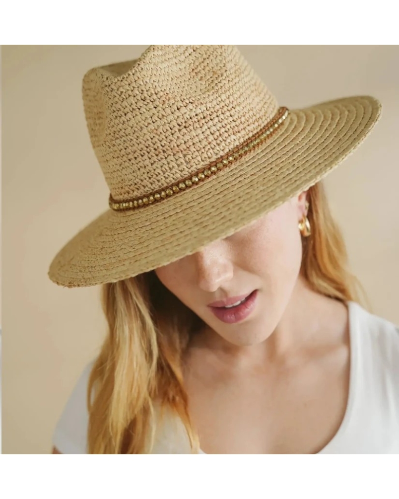 House of Ord Riviera Raffia Fedora naturel