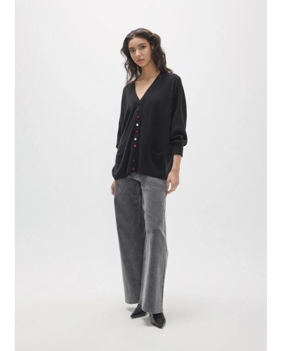 Lola Casademunt Oversized Cardigan multicolor Buttons black