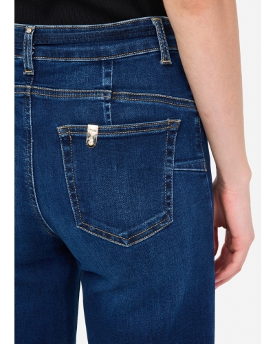 Liu Jo cropped jeans with belt den.blue bubble wash
