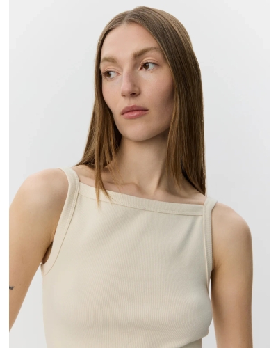 Sofie Schnoor Bree rib tank top cream white