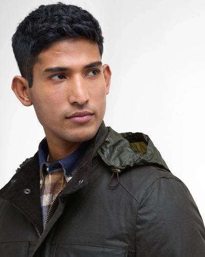 Barbour Corbridge wax jacket olive