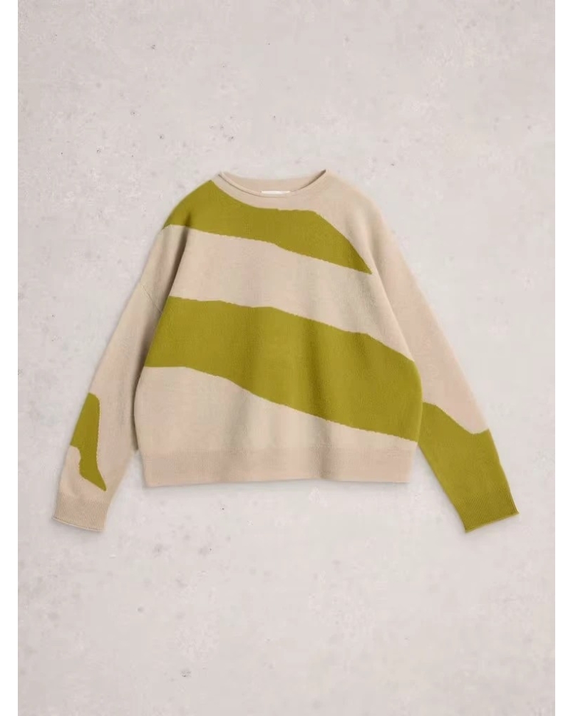KITTY ABSTRACT CASHMERE JUMPER nat mlt