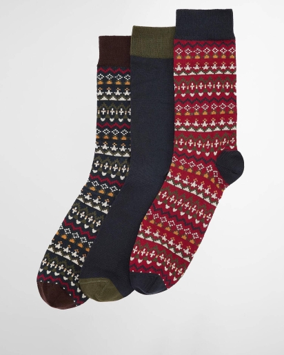BARBOUR Barbour Marlow fair isle sock gift set