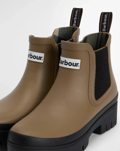 Barbour Halton chelsea welly military brown/hessian