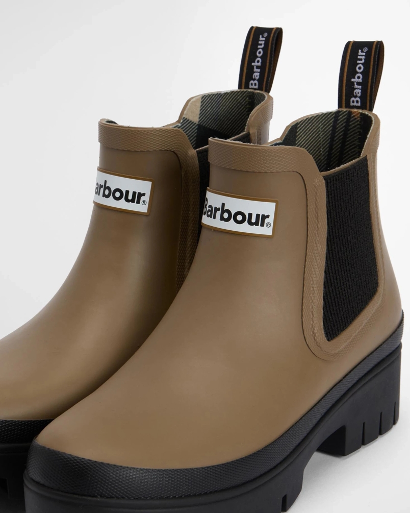 Barbour Halton chelsea welly military brown/hessian
