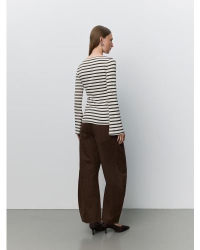 Sofie Schnoor Cece long sleeve t-shirt brown striped
