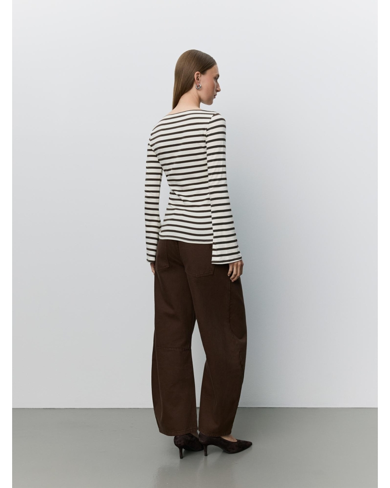 Sofie Schnoor Cece long sleeve t-shirt brown striped