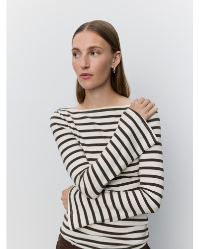 Sofie Schnoor Cece long sleeve t-shirt brown striped