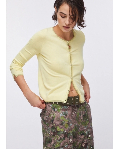 Liu Jo Cardigan with slits yellow yellow