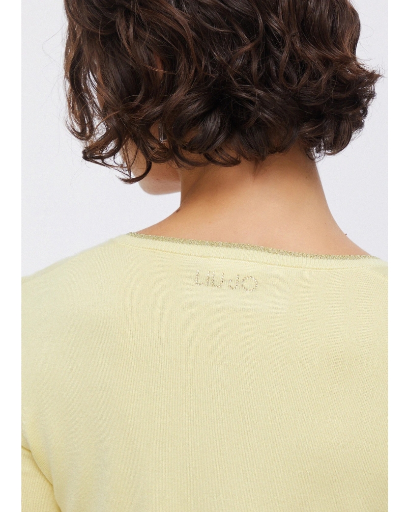 Liu Jo Cardigan with slits yellow yellow