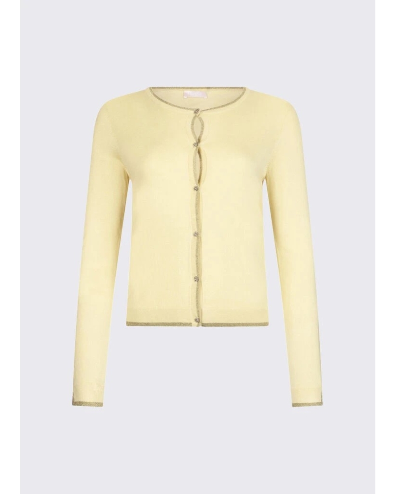 Liu Jo Cardigan with slits yellow yellow
