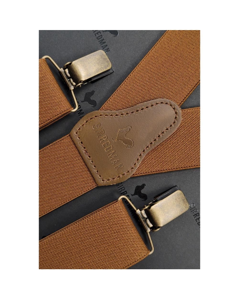 Sir Redman Work bretels elastic cognac