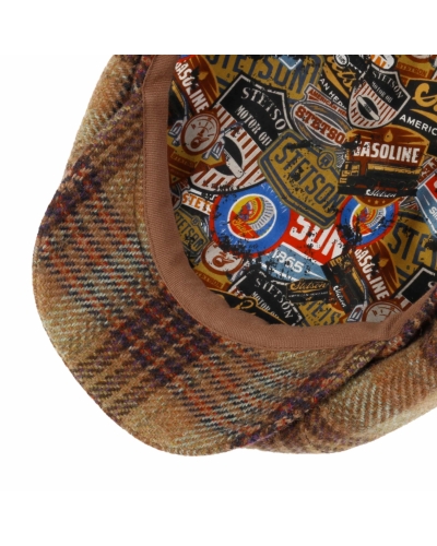 Stetson 8-Panel cap wool garage theme karo/glencheck