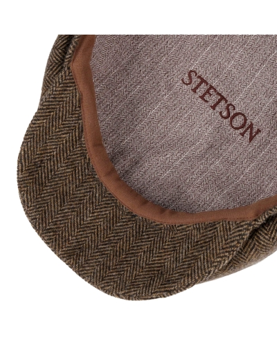 Stetson Hatteras wool herringbone brown-melange