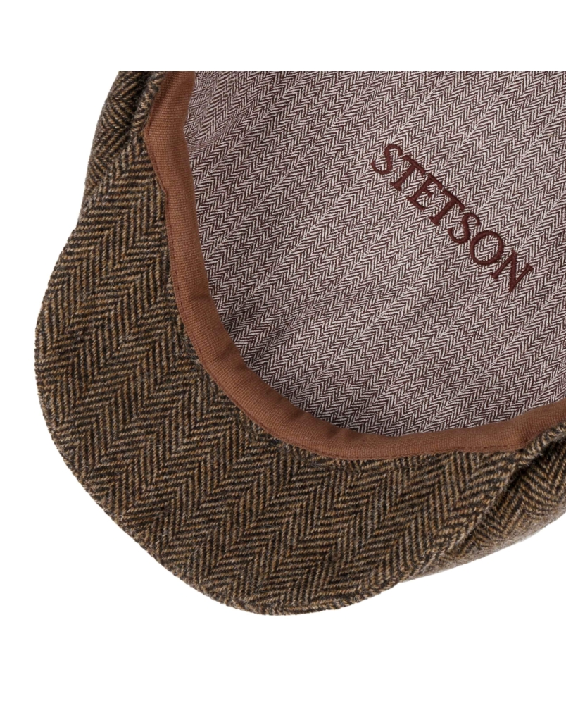 Stetson Hatteras wool herringbone brown-melange
