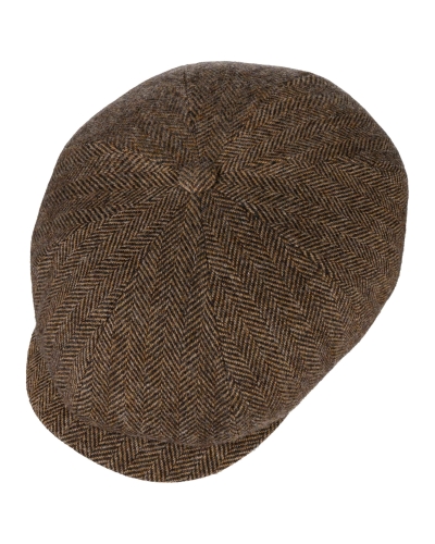 Stetson Hatteras wool herringbone brown-melange