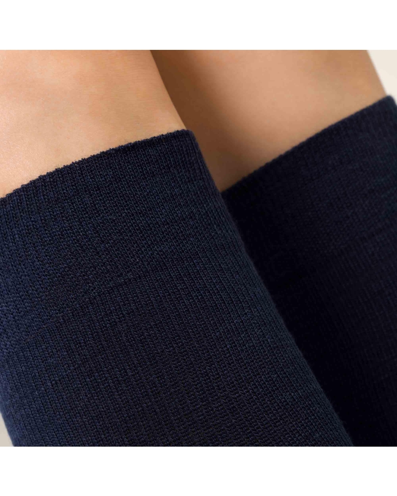 Kunert Soft wool cotton kniekousen marine
