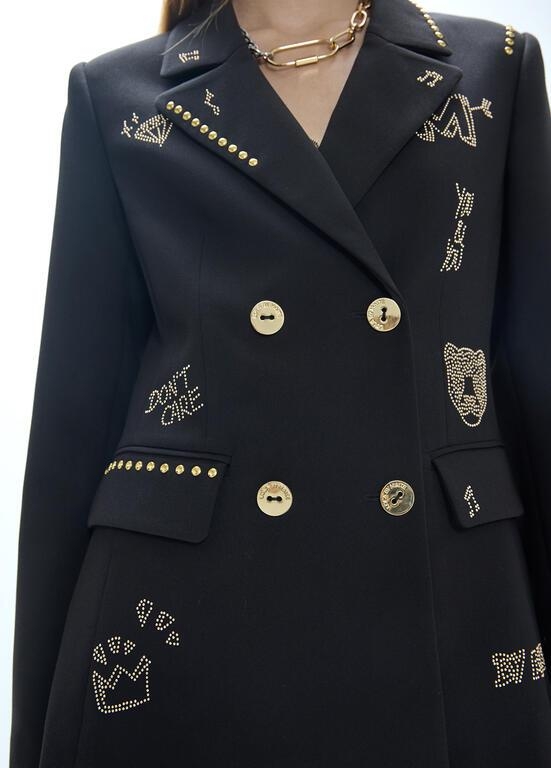 Lola Casademunt Studded rows blazer with images black