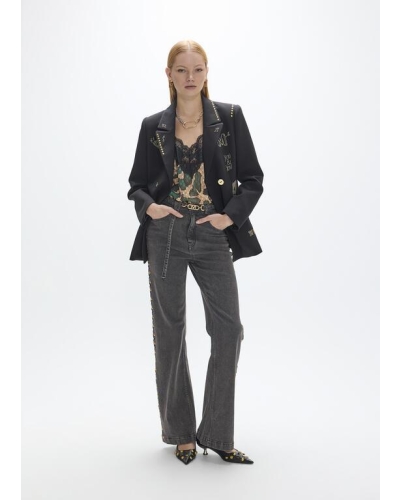 Lola Casademunt Studded rows blazer with images black
