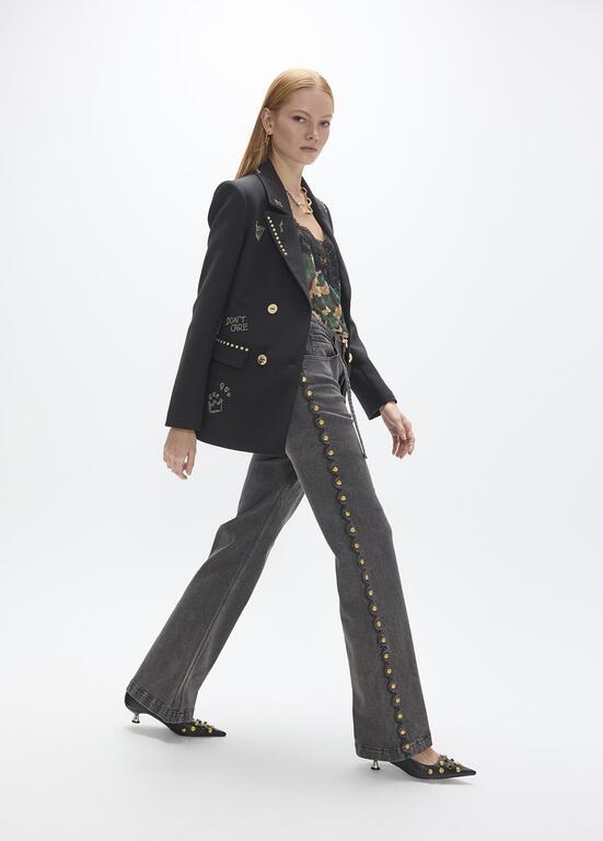 Lola Casademunt Studded rows blazer with images black