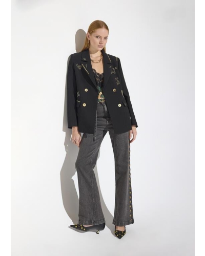 Lola Casademunt Studded rows blazer with images black