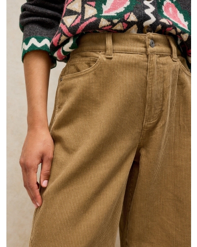 White Stuff Ayla cord wide leg trousers lgt green