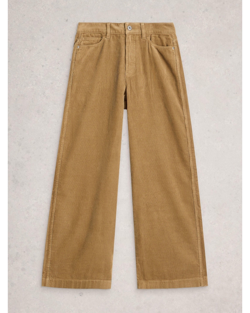 White Stuff Ayla cord wide leg trousers lgt green