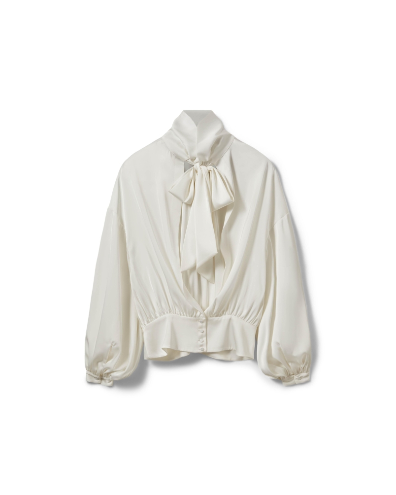 Sofie Schnoor Amber satin blouse off white