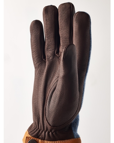Hestra Deerskin wool tricot heren handschoenen storm/chocolate