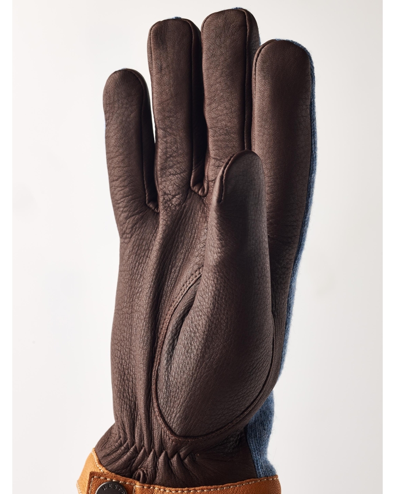 Hestra Deerskin wool tricot heren handschoenen storm/chocolate