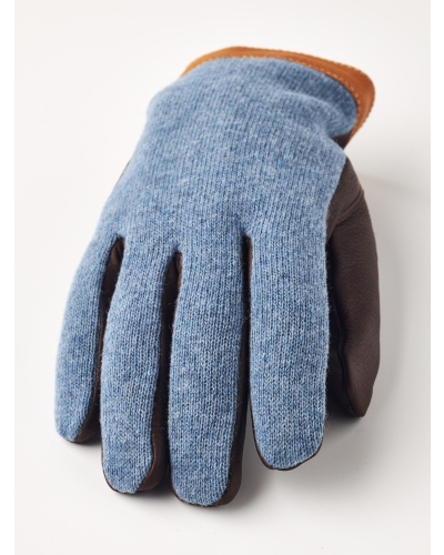 Hestra Deerskin wool tricot heren handschoenen storm/chocolate