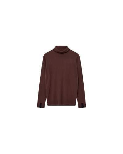 Mos Mosh Gallery Adam Soft Roll Neck Knit cocoa brown